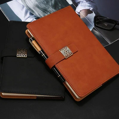 Carnet de notes A5 en cuir PU marron Senior Collect Hardcover Notepad