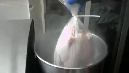 Sacs d'emballage rétractables de volaille de chaleur de viande de poulet en plastique transparent de catégorie comestible faits sur commande