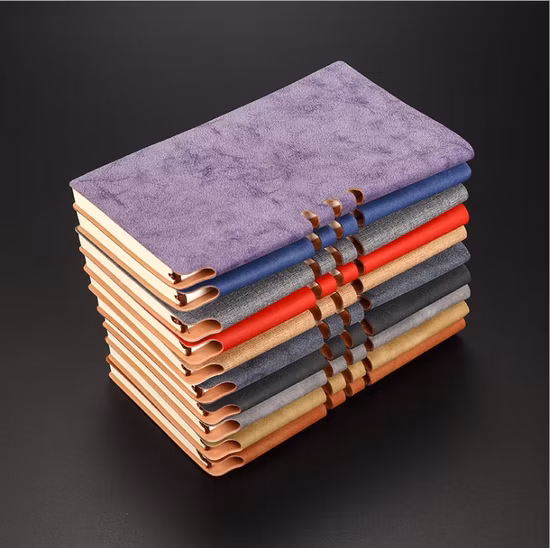 Carnet de notes en cuir PU avec couverture rigide et fournitures de bureau avec logo personnalisé